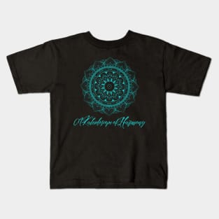 Mandala Design-In shades of Green-A Kaleidoscope of Harmony Kids T-Shirt